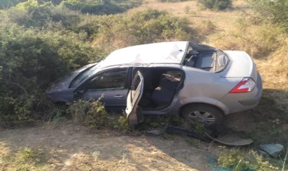Edirne’de otomobil şarampole devrildi: 4 yaralı