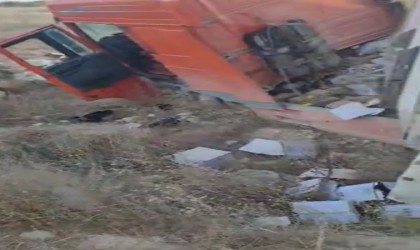 Gaziantepte tır devrildi: 1 yaralı