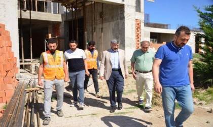 Gediz gençlik merkezi inşaatı hızla yükseliyor