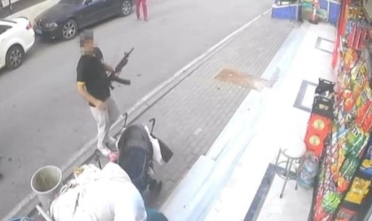 Hamile kadını darp eden şahsın iş yerine yapılan saldırının görüntüleri ortaya çıktı