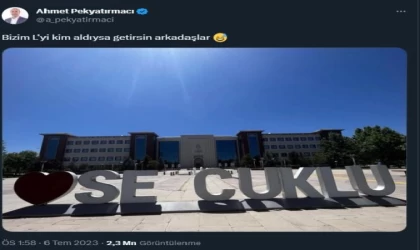 İlçe tabelasındaki ’L’ harfi çalındı, Belediye Başkanı sosyal medyada paylaştı