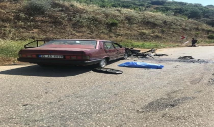 İzmir’de, otomobille çarpışan motosikletli öldü