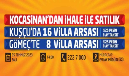 Kayserinin Denizinde yüzde 25 peşin, 8 ay taksitli villa arsası fırsatı