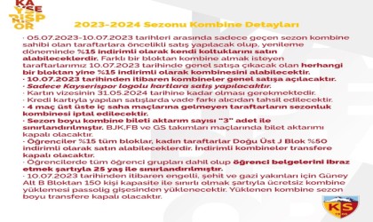 Kayserispor, kombine bilet fiyatlarını belirledi