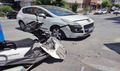Keşanda otomobil ile motosiklet çarpıştı: 1 yaralı