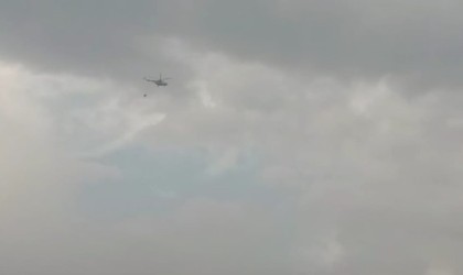 Kınıktaki orman yangınına yeniden havadan müdahale