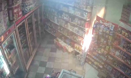 Kuladaki market yangınının kamera görüntüleri ortaya çıktı