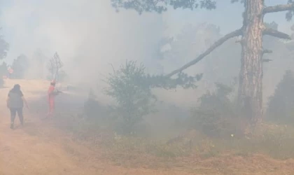 Kütahya’da orman yangını, insansız hava aracı ile tespit edildi