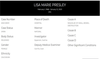 Lisa Marie Presley’in ölüm sebebi: Bağırsak tıkanıklığı