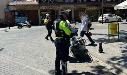 Motosiklet sürücülerine ceza yağdı