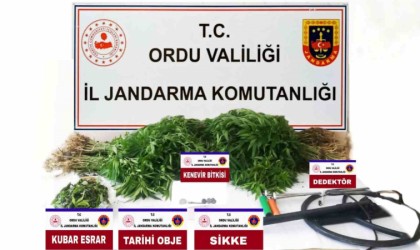 Orduda tarihi obje, sikke ve uyuşturucu ile yakalanan şahıs tutuklandı