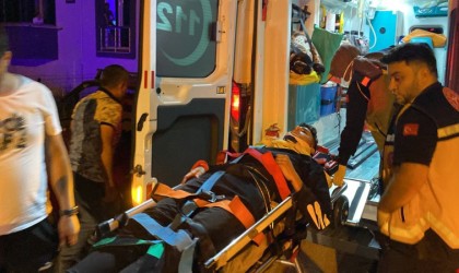 Otomobile çarpan motosiklet sürücüsü yaralandı