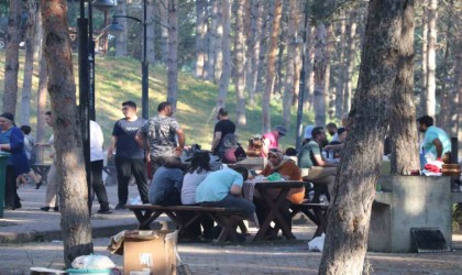 Sıcaktan bunalan vatandaşlar mesire alanlarına akın etti