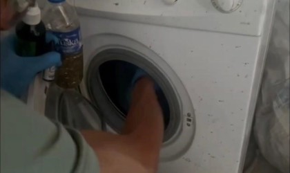 Uyuşturucuyu çamaşır makinesine saklamışlar