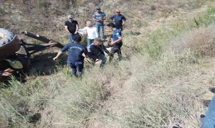 Yangına müdahale için giden çiftçi kazada öldü