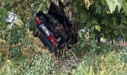 Ağaca çarpan otomobilin sürücüsü ile arkadaşı öldü