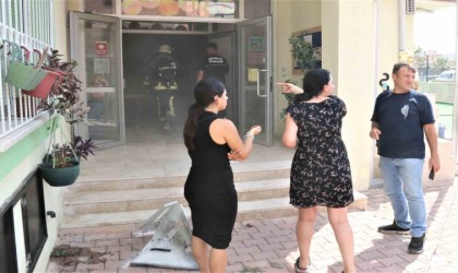 Anaokulunda öğretmenleri korkutan yangın büyümeden söndürüldü