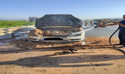 Araç yangını söndürüldü