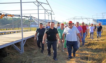 Başkan Yücel güreşler öncesi Gökbel Yaylasındaki hazırlıkları inceledi