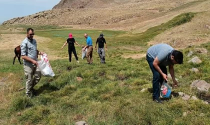 Dağcılar, doğada çöp toplayıp çevre ve iklim krizine dikkat çekti