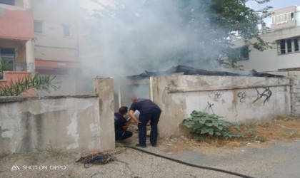 Depoda çıkan yangın söndürüldü