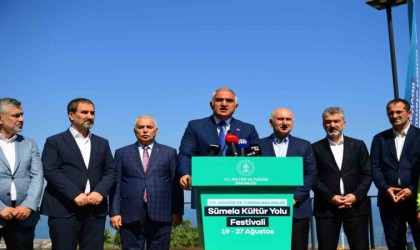 Kültür ve Turizm Bakanı Ersoy Sümela Kültür Yolu Festivalinin açılışı için Trabzona geldi