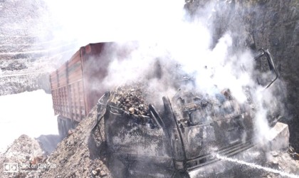 Kütahyada kamyon yangını