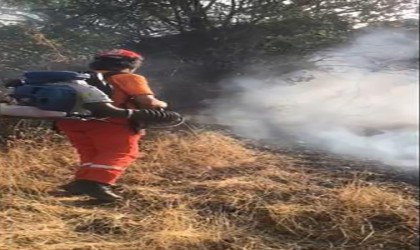 Licede örtü yangını 4 saat sonra kontrol altına alındı