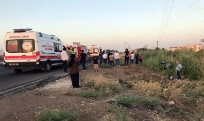 Mardin’de hafif ticari araç şarampole devrildi: 5 yaralı