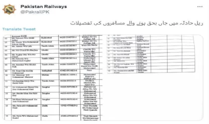 Pakistan’daki tren kazasında can kaybı 30’a yükseldi
