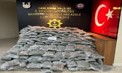 Şanlıurfa’da, 177 kilo 800 gram skunk ele geçirildi