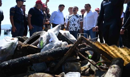 ‘Tarihi Alanda kıyı ve deniz dibi temizliği yapıldı