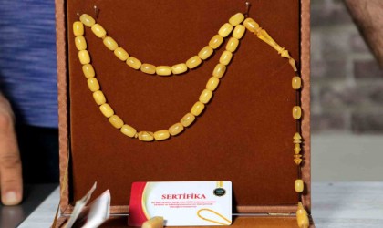 1 tonluk tespihten 3 bin 500 özel üretim tespih yapıldı