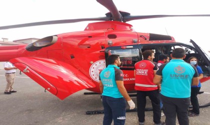 6 yaşındaki çocuk için ambulans helikopter ve uçak havalandı