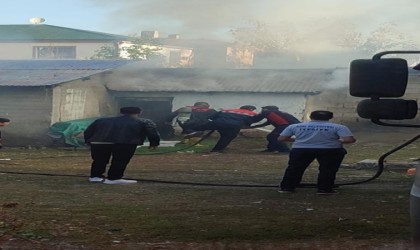 Ağrıda evin kilerinde yangın çıktı