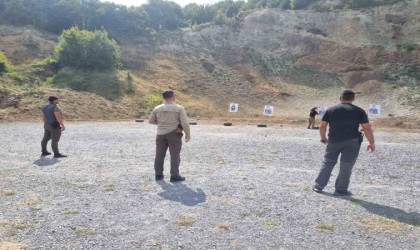Av koruma personelleri silah eğitimi aldı