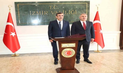 Cumhurbaşkanı Yardımcısı Yılmazdan İzmir Valiliği ve AK Parti İl Başkanlığına ziyaret