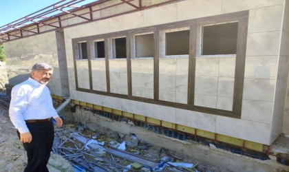 Gediz Ilıca Termal Tatil Köyünde banyolar inşaatında sona yaklaşıldı