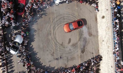Hatayda drift şov renkli görüntülere sahne oldu