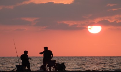 Hatayda gün batımı kartpostallık görüntü oluşturdu