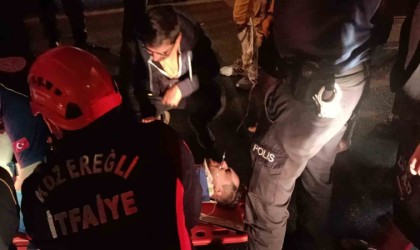 Kamyon ile motosiklet çarpıştı: 1 yaralı