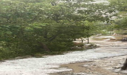 Karabüke fındık büyüklüğünde dolu yağdı