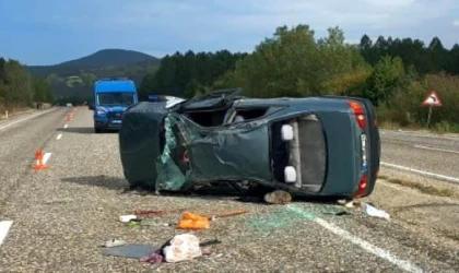 Kastamonu’da otomobil takla attı; 1 ölü, 3 yaralı