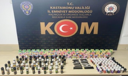 Kastamonuda yüzlerce makaron ele geçirildi