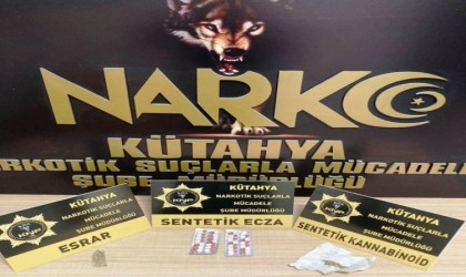 Kütahyada şüpheli şahsın üzerinde uyuşturucu ele geçirildi