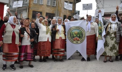 Mahalleliden ’Yolumuz yapılsın’ eylemi