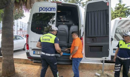 Mersinde okul servislerine denetim