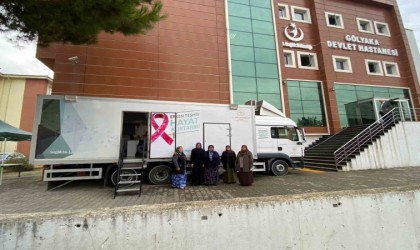 Mobil kanser tırı Gölyakada tarama yaptı