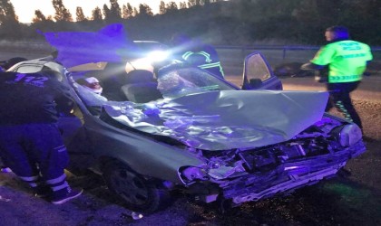 Otomobil büyükbaş hayvanlara çarptı: 2 yaralı