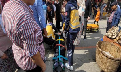 Pazarda alışveriş yapmak isterken hastanelik oldu